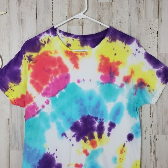 Fruit of the Loom Tye Dye Short Sleeve Tee Shirt Multicolored Medium - Picture 4 of 9